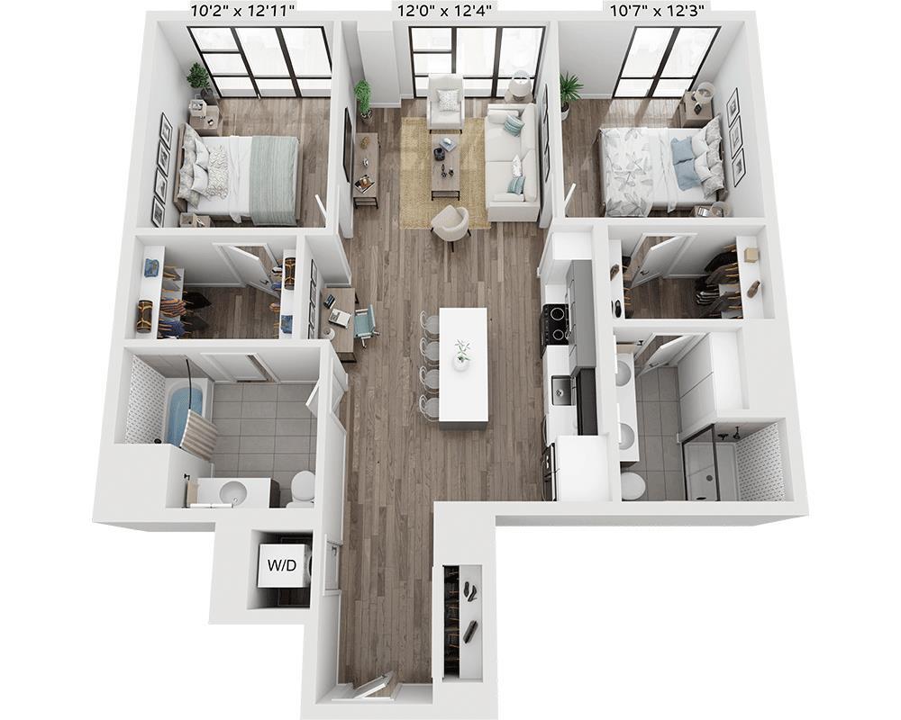 Floor Plan - Two Bedroom B2K