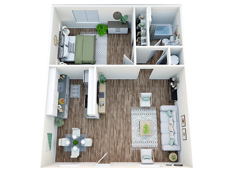 Floor Plan - One Bed One Bath Classic