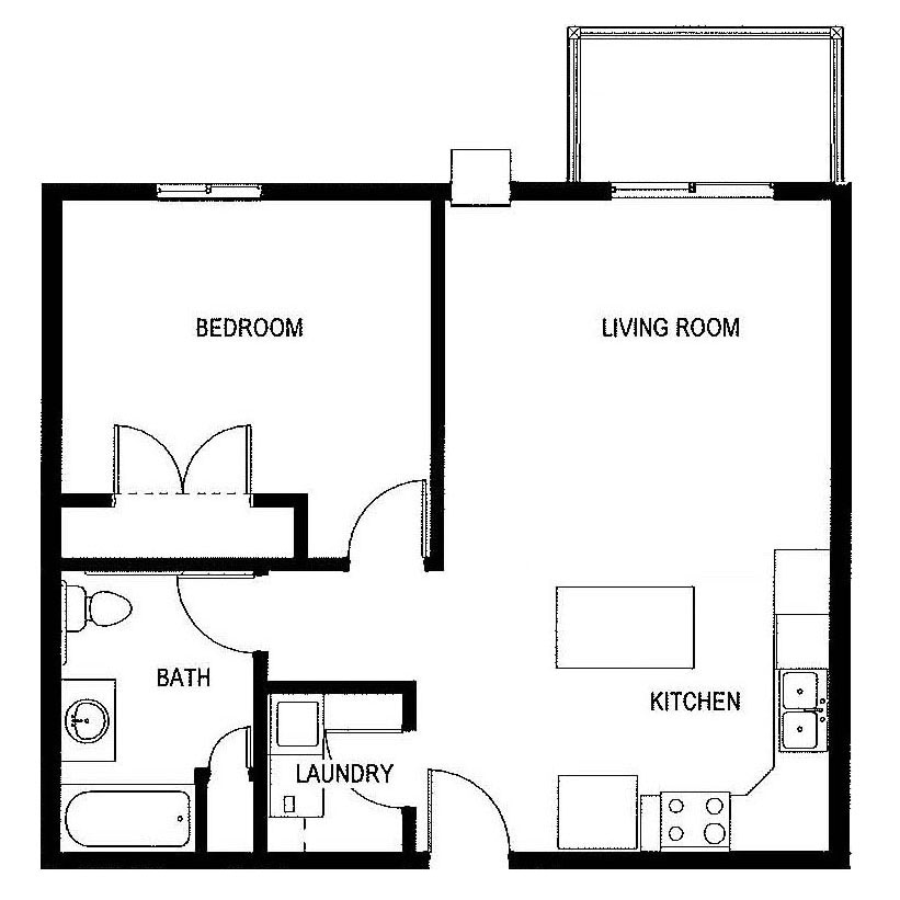 1 Bed , 1 Bath 723 sq ft - 1 Bed 1 Bath