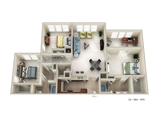 Floor Plan - C2 Renovated