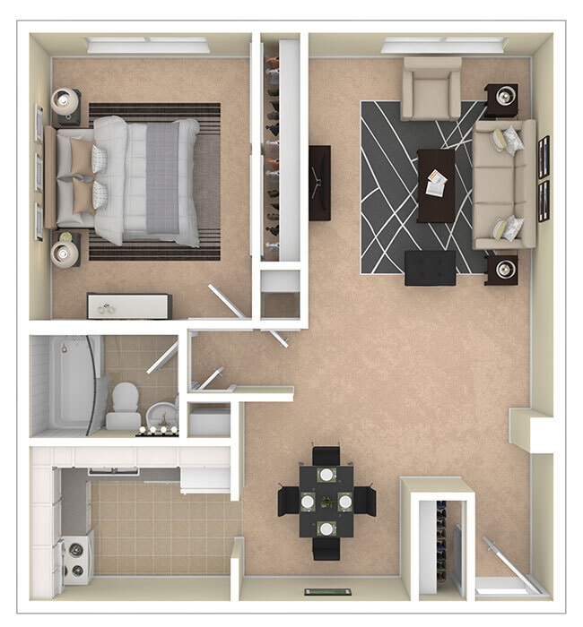 Floor Plan - 1 BEDROOM