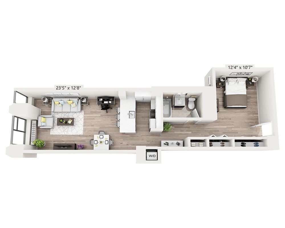 Floor Plan - Studio w/Alcove D