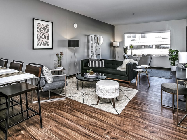 Open Living Room & Dining Room Space - The Capitol District Apartments