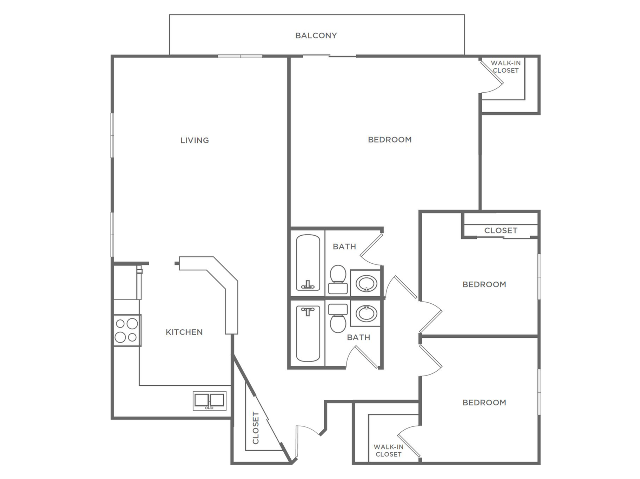 3 Bedroom 2 Bathroom C1r | from 1300 sq ft - C1