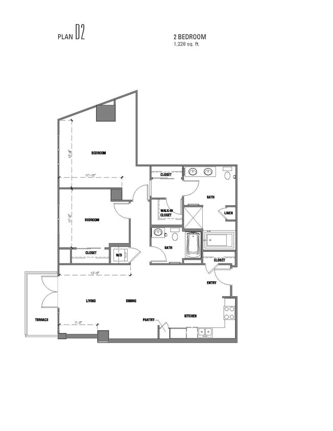The Avenue Hollywood - D2 - 2 Beds - 2 Baths - 1228 Sq. ft. - D2