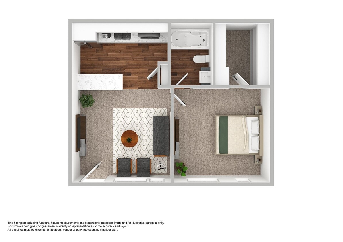Floor Plan - Unfurnished 1 Bedroom