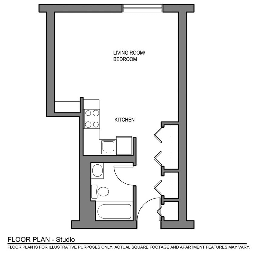 Floor Plan - Furnished Studio