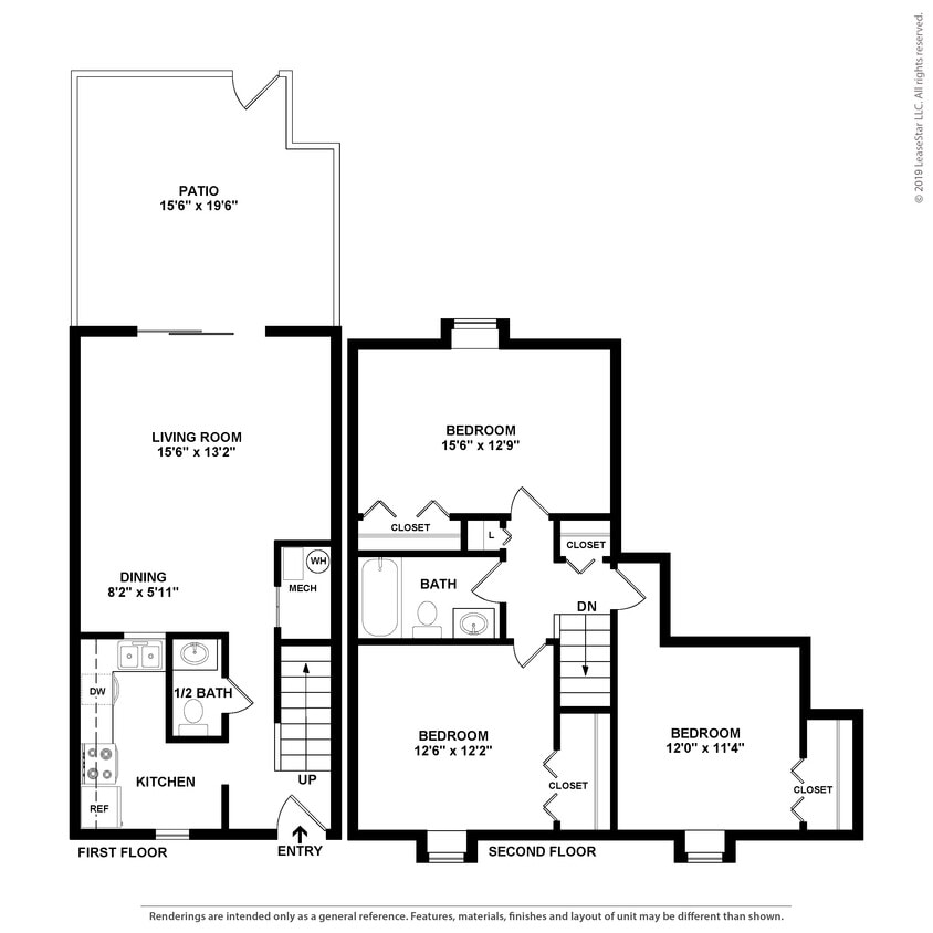 Floor Plan - 3 Bed 1.5 Bath