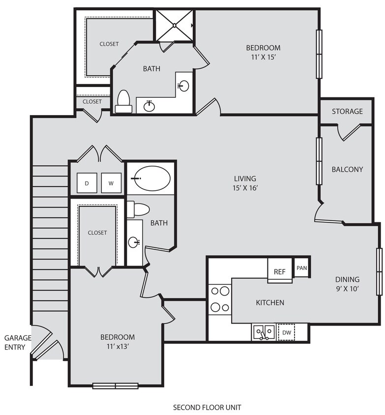 Parc At Wall Street - B6 - 2 Beds - 2 Baths - 1366 Sq. ft. - B6