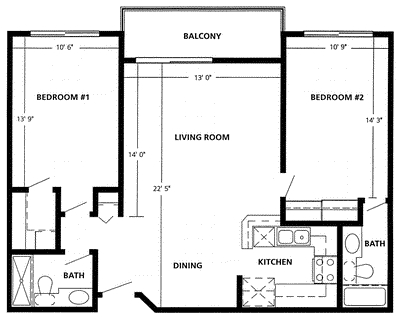 Floor Plan - The Manhattan