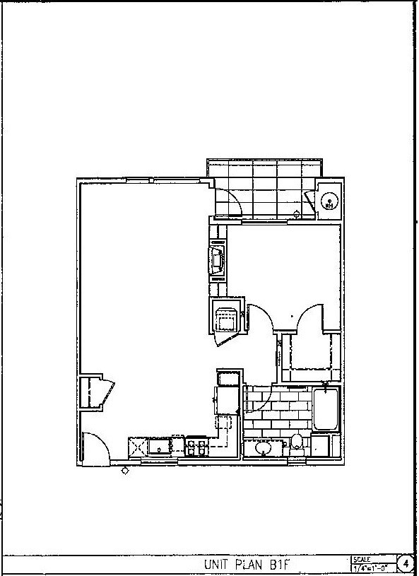 Floor Plan - Unit B1F 1BR
