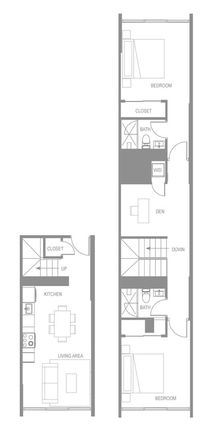 Floor Plan - Erbe Two Bedroom Up A Den Palazzo