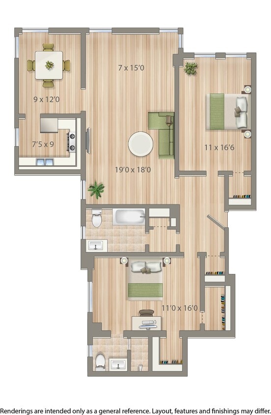 Floor Plan - 2 Bedroom F