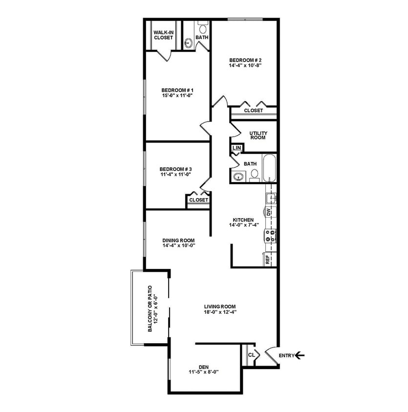 Floor Plan - Westbury Deluxe (Den)