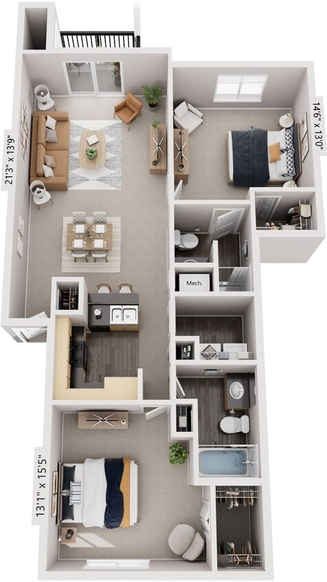 Floor Plan - Two Bedroom