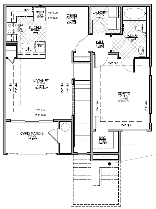 Floor Plan - 1x1B - Sky Suite