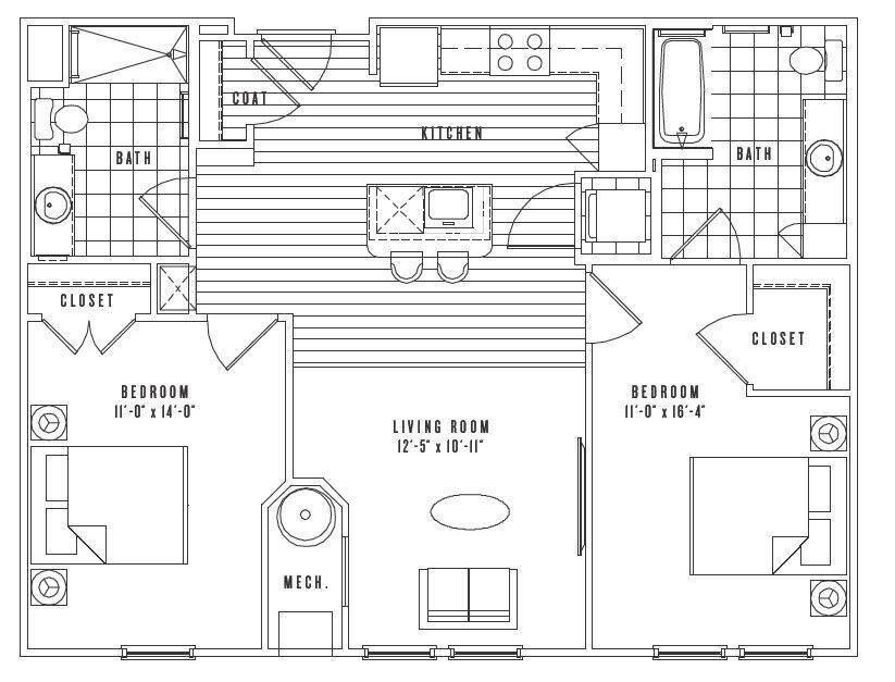 B1 floor plan New Village at Patchogue - B1