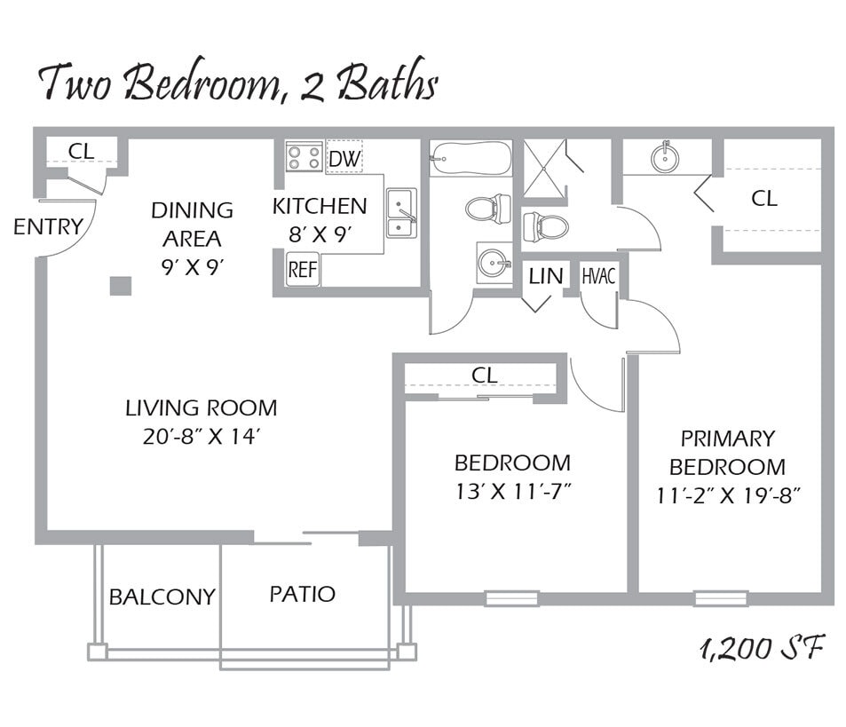 Floor Plan - Two Bedroom
