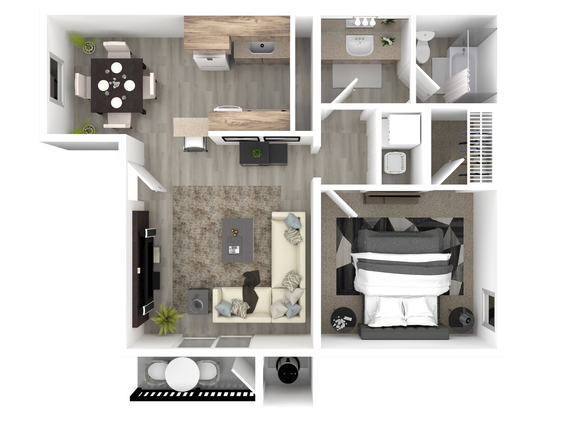 1x1 River Park - One Bedroom One Bath