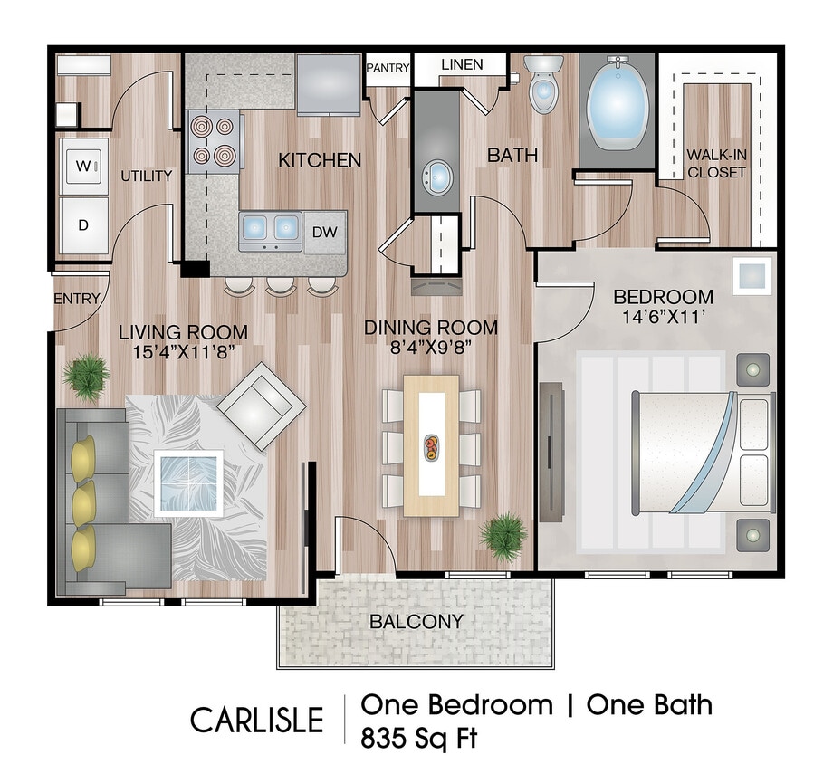 835 Square Feet - Carlisle