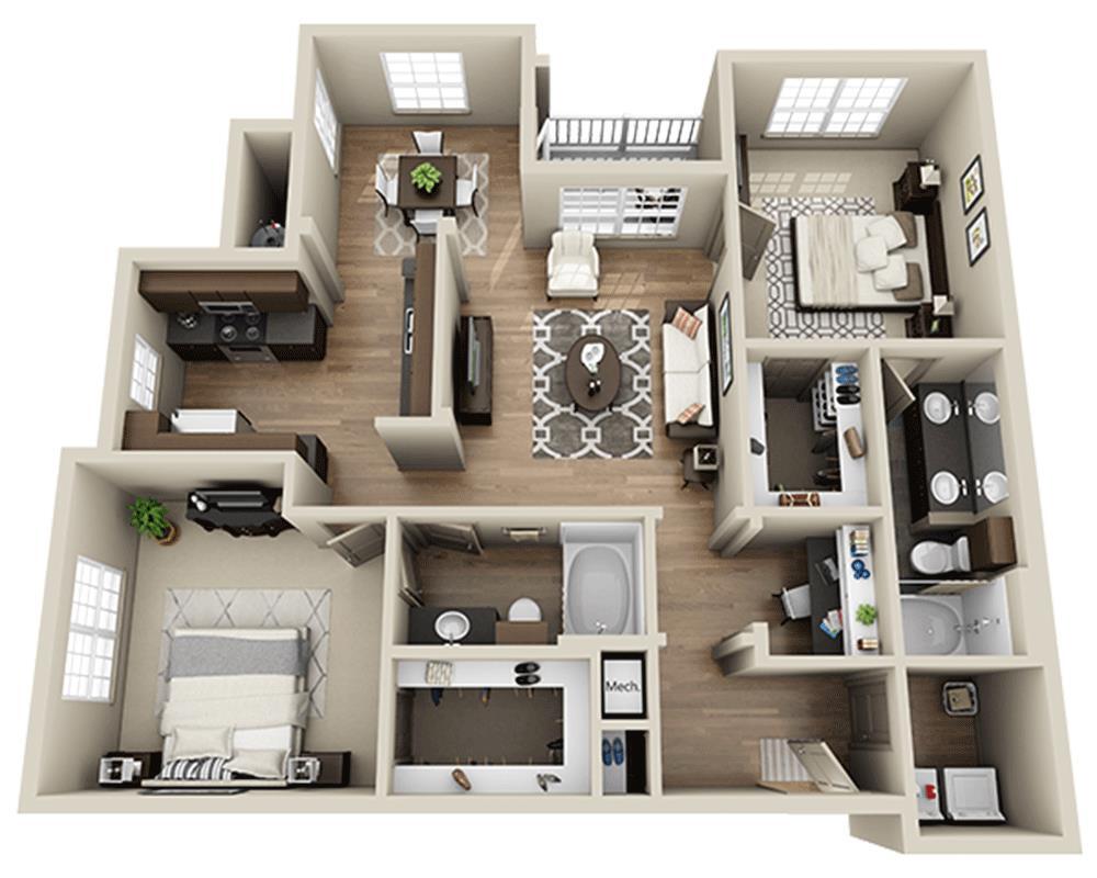 Floor Plan - Plan J (B2D)