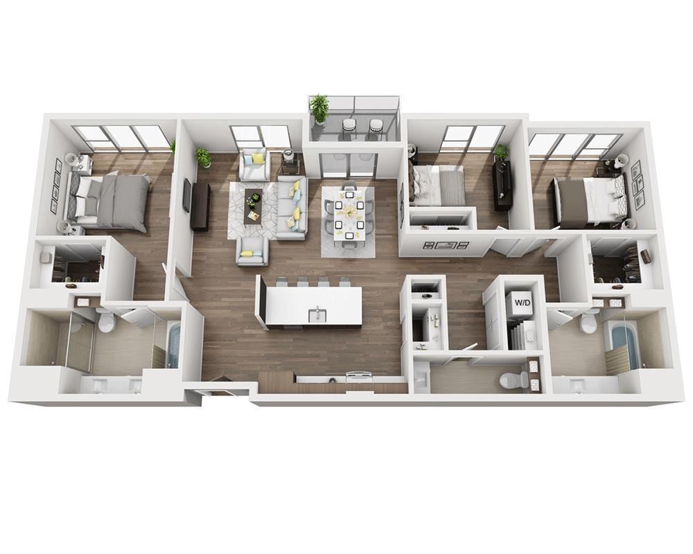 Floor Plan - Three Bedroom C2.5F