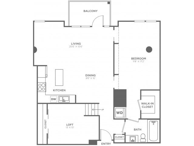 One Bedroom One Bath w/Loft (1010 SF) - One Bedroom One Bath w/Loft (1010 SF)