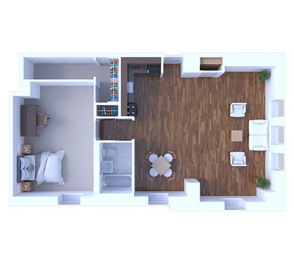 Floor Plan - 1 Bedroom Floor Plan A9