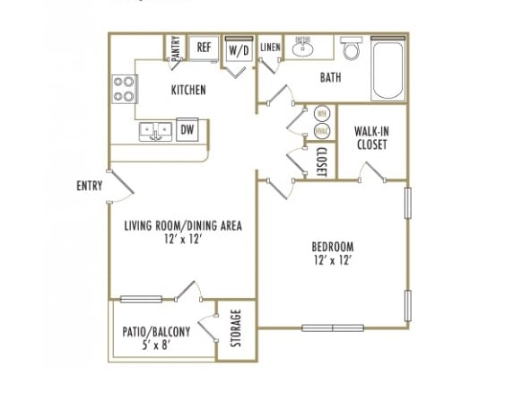 1BR/1BA - A1
