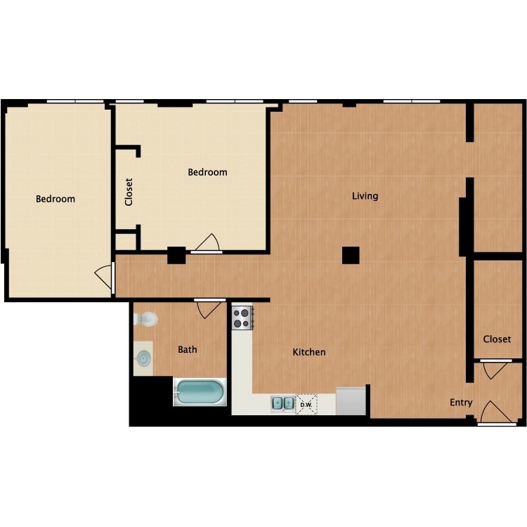 2Bd_1288.png - CUE 2 Bed