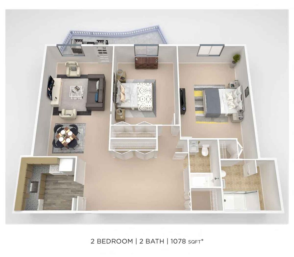 Floor Plan - PCH 2 Bdrm - A
