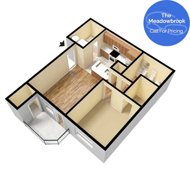 The Meadowbrook 1 Bed 1 Bath - The Meadowbrook - Remodel