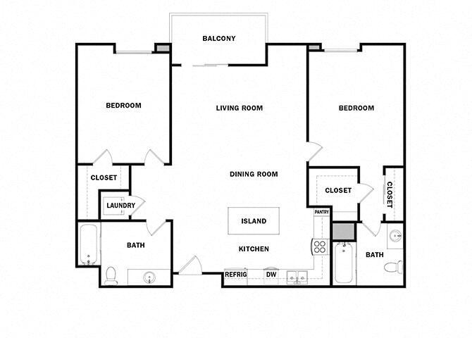Floor Plan - 2x2 C