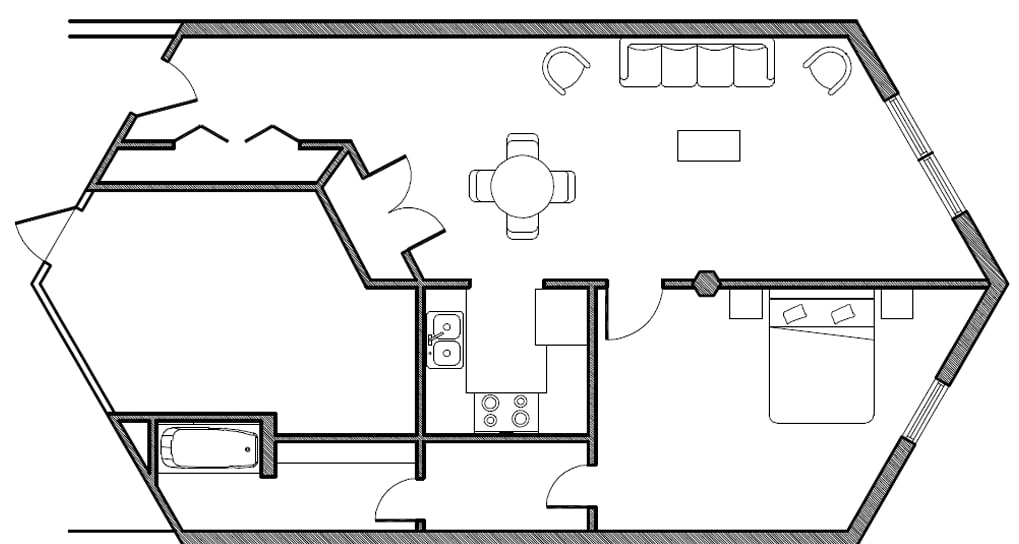 1 BD D 984 SQFT.png - 1D: 1 Bed /1 Bath 984 SqFt