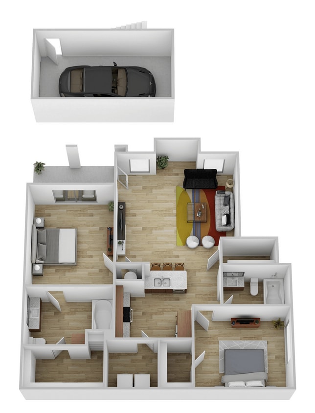 Katy Ranch 1097 SF 2025 - 2 Bed, 2 Bath with Garage
