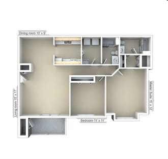 2BR/2BA - 2x2 A