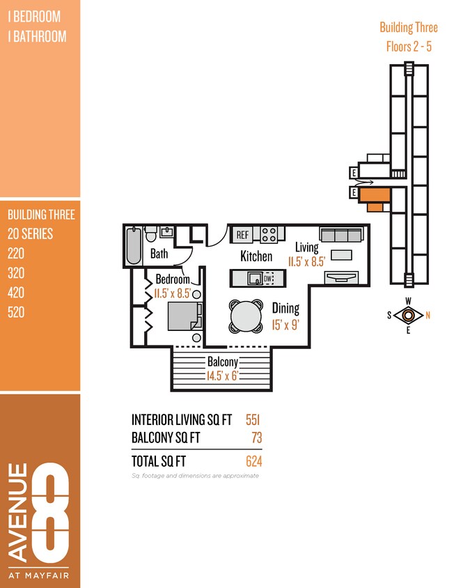 Floor Plan - 20 Series 1 Bedroom / 1 Bath