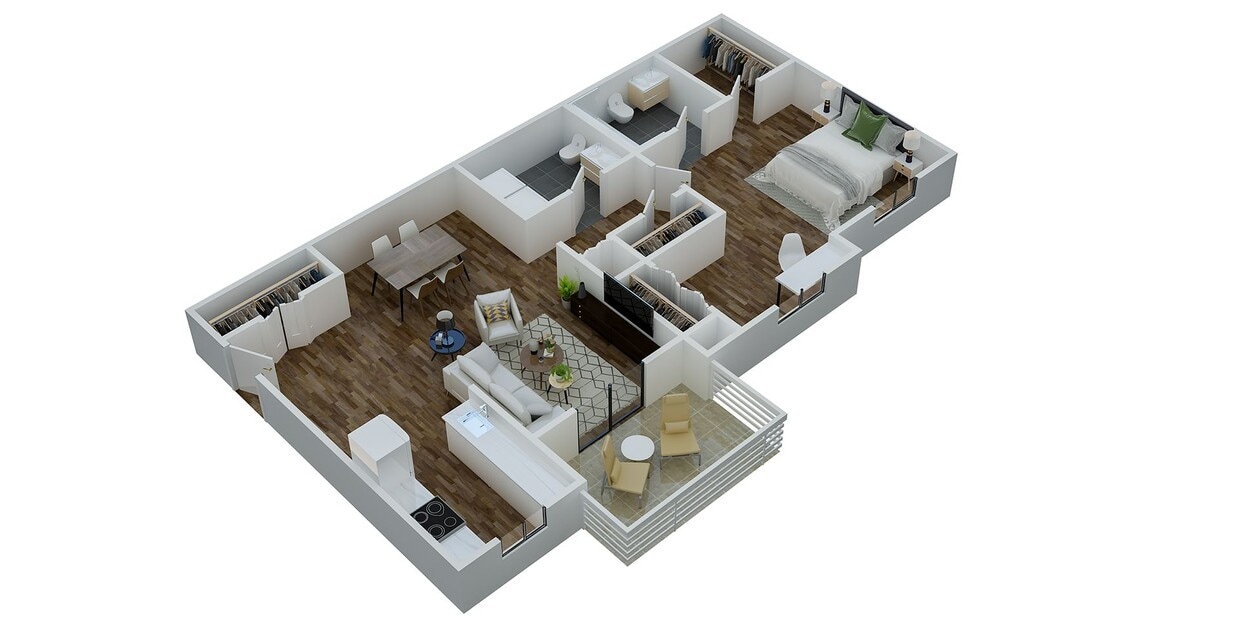 Floor Plan - 1x1.5