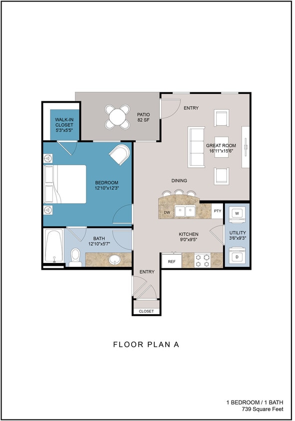 Floor Plan - A w/ Garage
