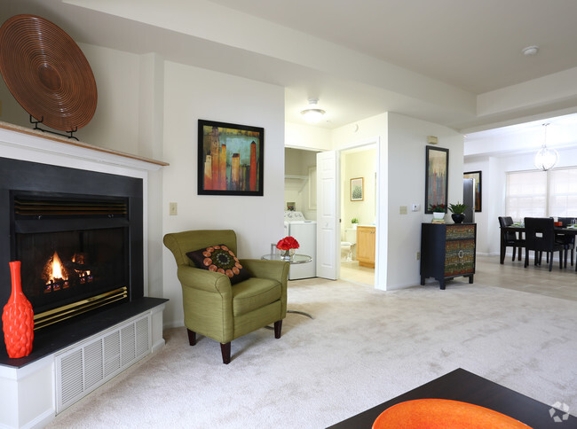 Living Room with Gas Fireplace - Amberley at Blue Bell