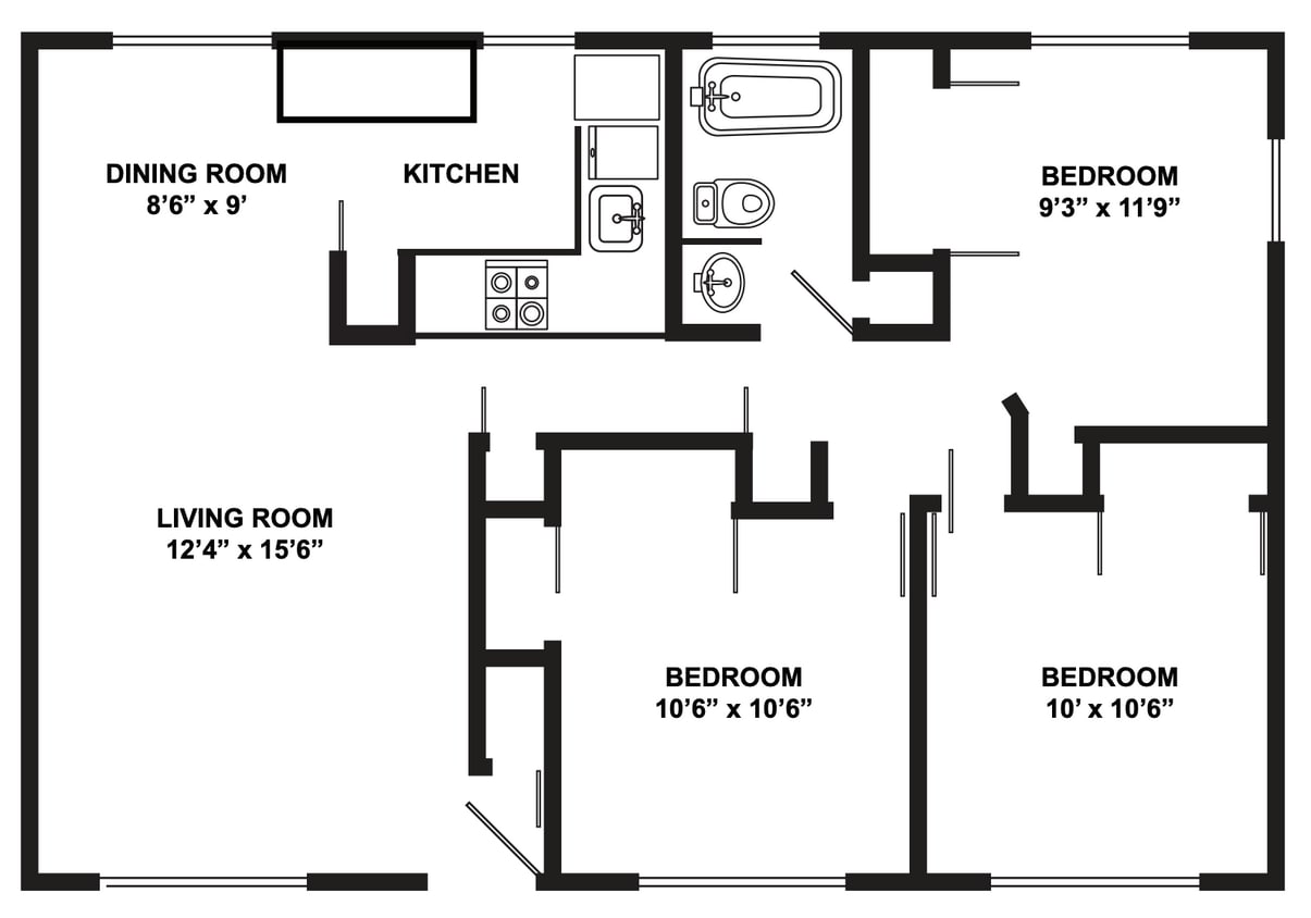 Floor Plan - Three Bedroom