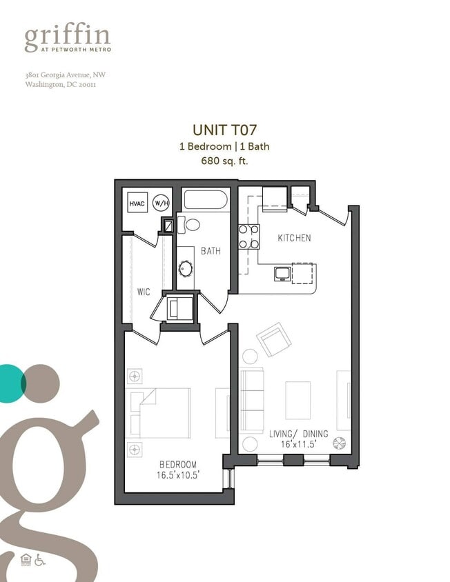 Floor Plan - One Bedroom