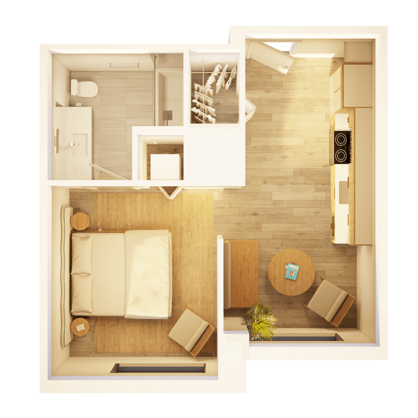 Floor Plan - West Jr 1 BR City