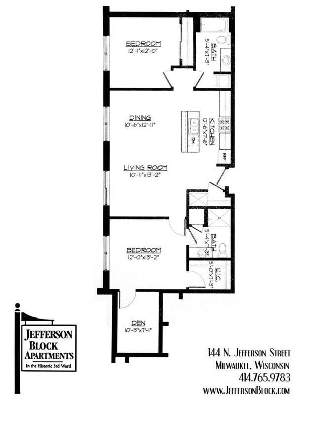 2 Bed / 2 Bath - 1,146 SF - 2 Bed / 2 Bath + Den - 1,146 SF