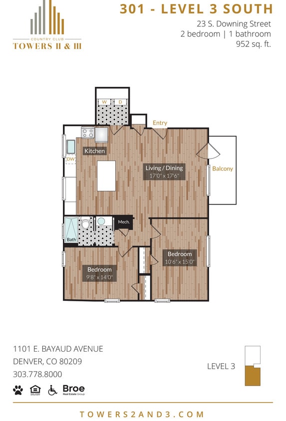 Floor Plan - 23 S. Downing- 3rd Floor