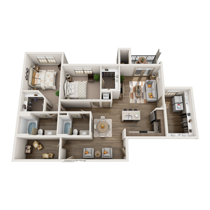 2 Bed/2 Bath w/ Double Garage - 2 Bed/2 Bath w/ Double Garage