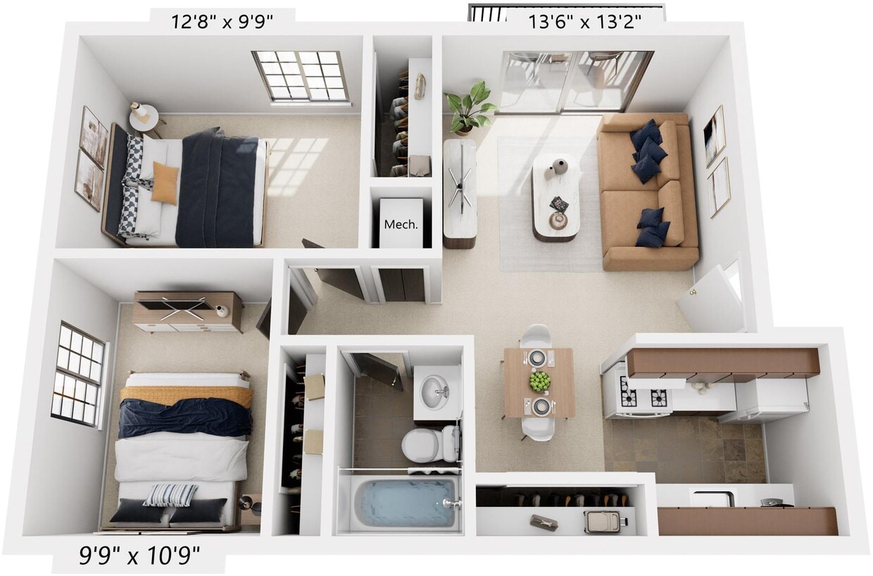 Floor Plan - Two Bedroom