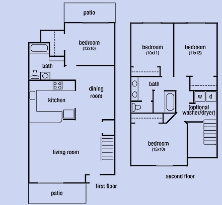 4BR/2BA - 4x2 Townhome