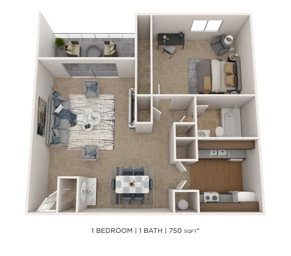 Floor Plan - One Bedroom