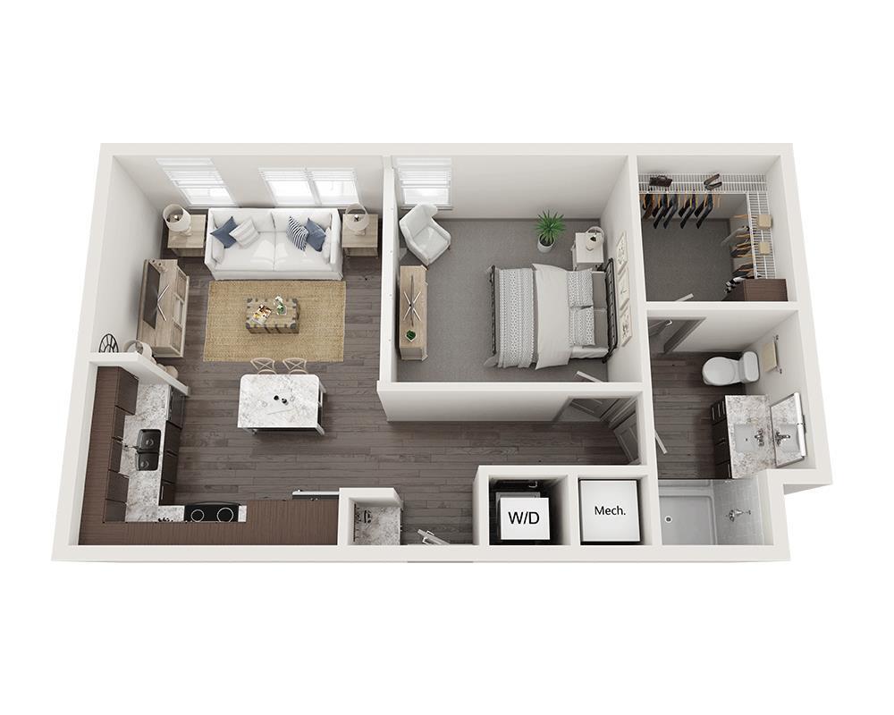 Floor Plan - One Bedroom A1G